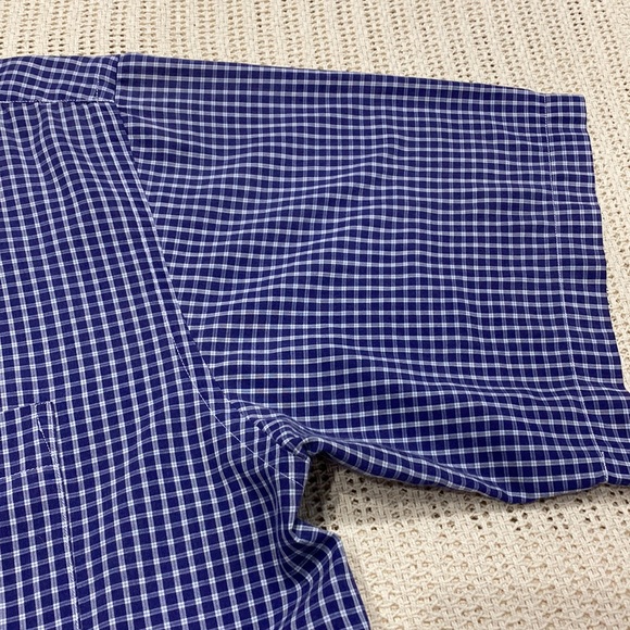 Bogari Studio Designed in Italy Cotton Checked Plaid Blue Shirt as New Men's L ! - Picture 4 of 9